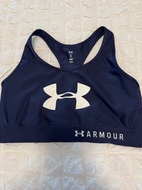 Under Armour Navy and White Racerback Sports Bra